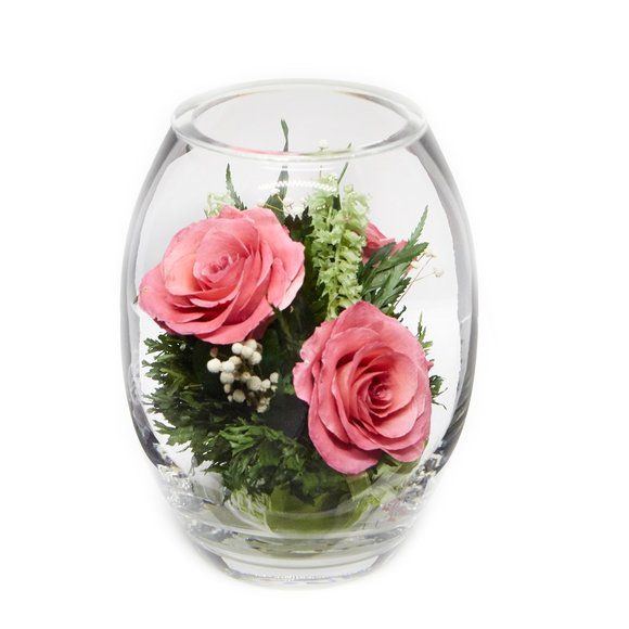 Flowers Natural Pink Roses 50572 - Picture 1 of 6